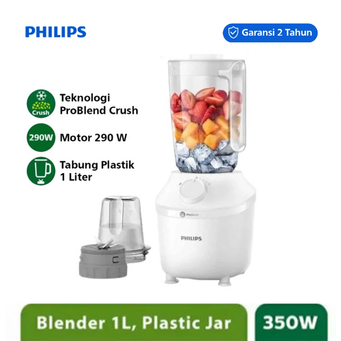 Philips Blender Plastik 1 Liter - HR2042/10 Putih